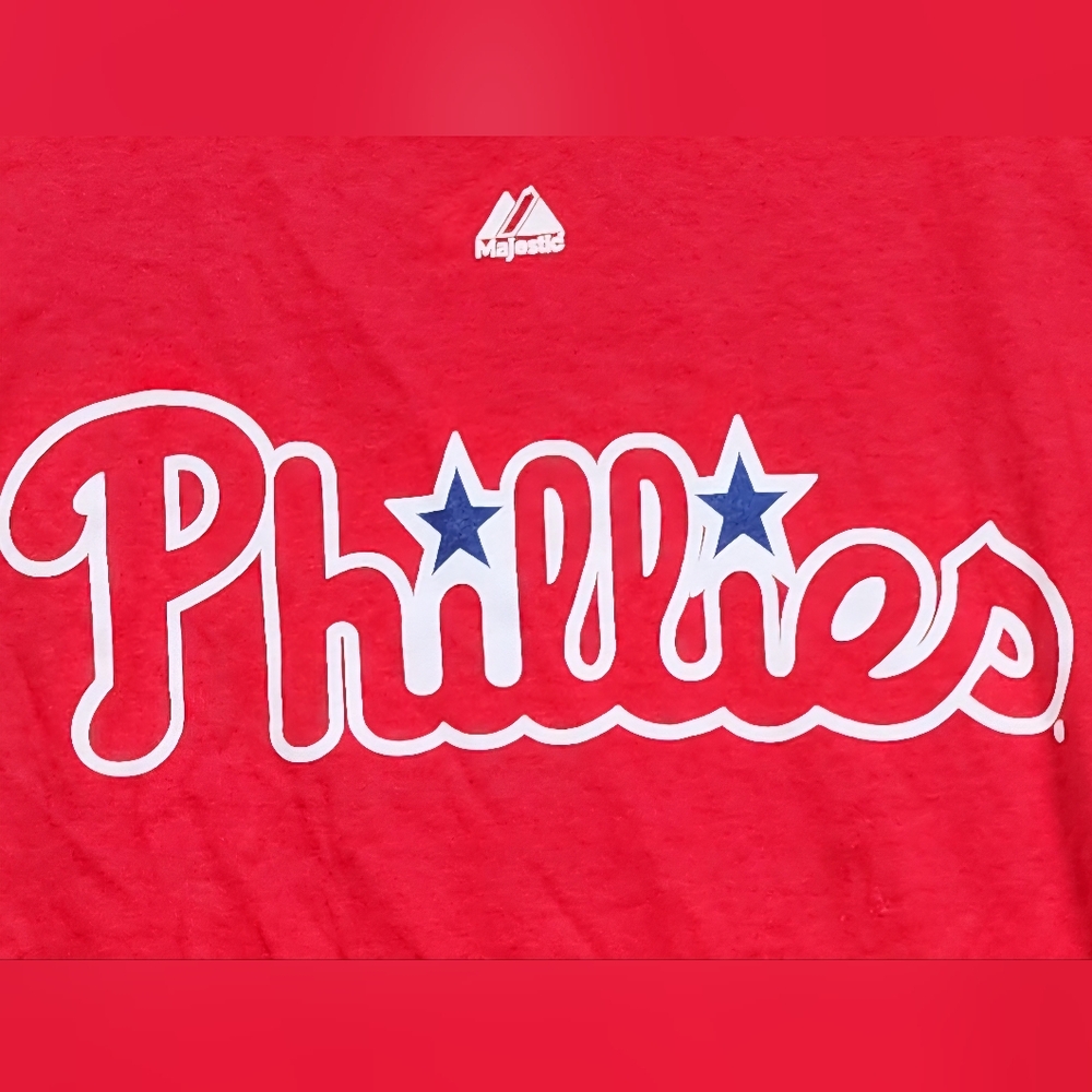 Phillies Majestic Red Tshirt 2XL